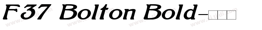 F37 Bolton Bold字体转换